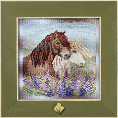 Mill Hill Icelandic Horses Cross Stitch Kit Buttons & Beads MH142415