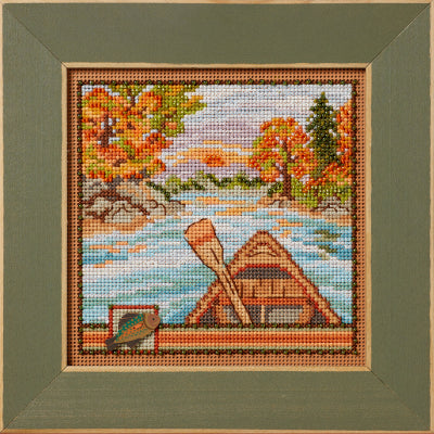Mill Hill Canoe Ride Cross Stitch Kit Buttons & Beads MH142421