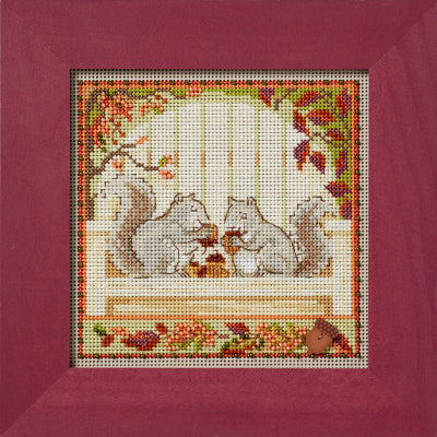 Mill Hill Nutty Squirrels Cross Stitch Kit 2024 Buttons & Beads MH142422