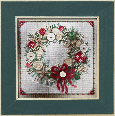 Mill Hill Seashell Wreath Cross Stitch Kit Buttons & Beads MH142432