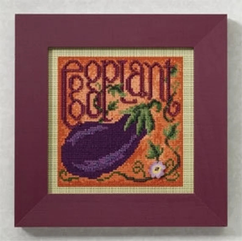 Mill Hill Eggplant Cross Stitch Kit 2009 Buttons & Beads MH149106
