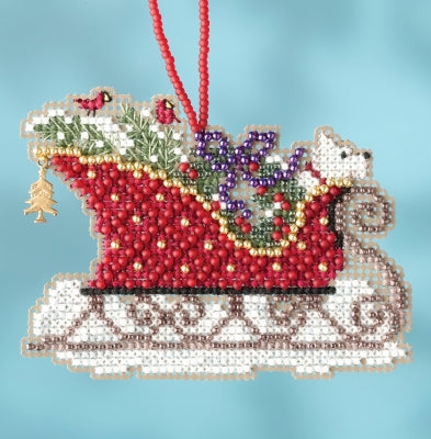 Mill Hill Sleigh Ride Charmed Ornament - Evergreen Sleigh MH161734