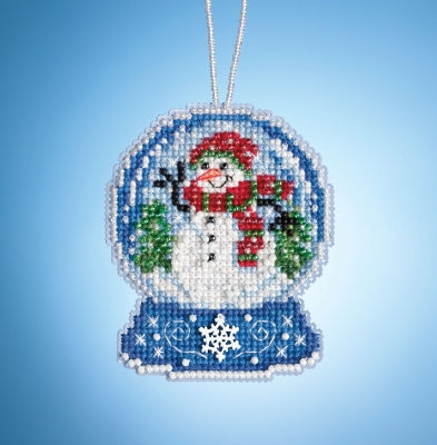 Mill Hill Snow Globe Ornaments - Snowman Globe Cross Stitch Kit MH16-1933