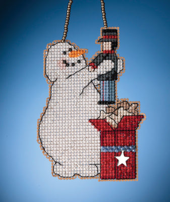 Mill Hill Snow Fun Charmed Ornament - Wishing Snowman MH162131