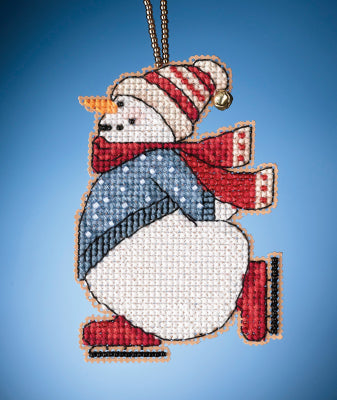 Mill Hill Snow Fun Charmed Ornament - Skating Snowman MH162133