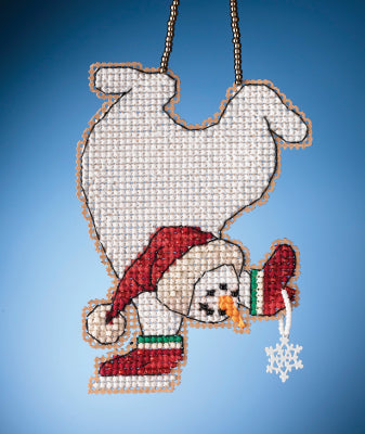 Mill Hill Snow Fun Charmed Ornament - Tumbling Snowman MH162134