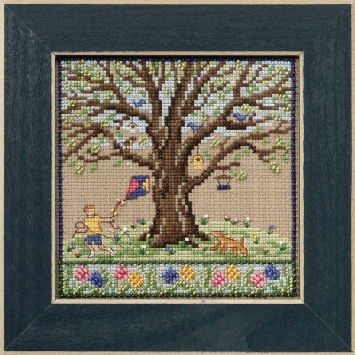 Mill Hill Mighty Oak Quartet Cross Stitch Kit -Spring Oak MH171712