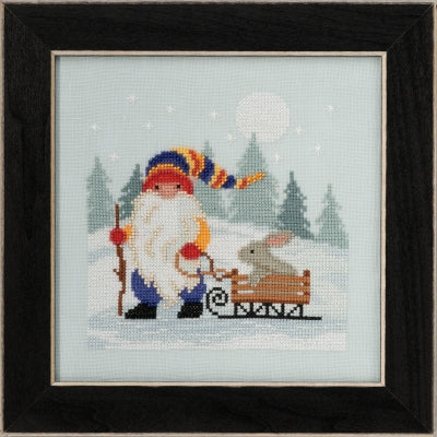 Mill Hill Gnome Quartet Cross Stitch Kit - Sledding Gnome MH172012