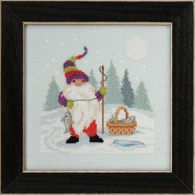 Mill Hill Gnome Quartet Cross Stitch Kit - Fishing Gnome MH172013