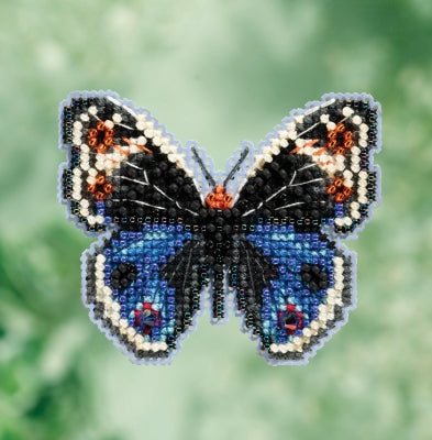 Mill Hill Blue Pansy Butterfly Cross Stitch Kit MH181711