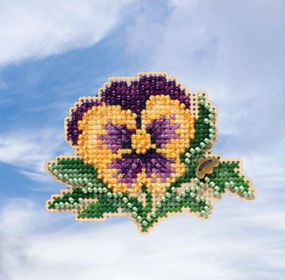 Mill Hill Tricolor Pansy Cross Stitch Kit MH181911