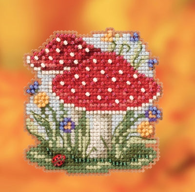 Mill Hill Red Cap Mushrooms Cross Stitch Kit MH182024