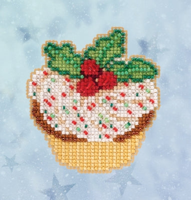 Mill Hill Winter Holiday Ornaments - Holly Cupcake MH18-2033