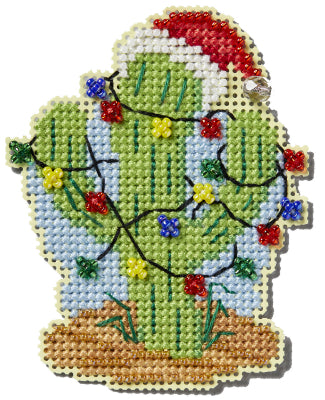 Mill Hill Winter Holiday Ornaments - Christmas Cactus Cross Stitch Kit MH18-2435