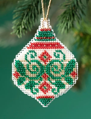 Mill Hill Beaded Holiday Ornaments - Emerald Florish MH21-1911