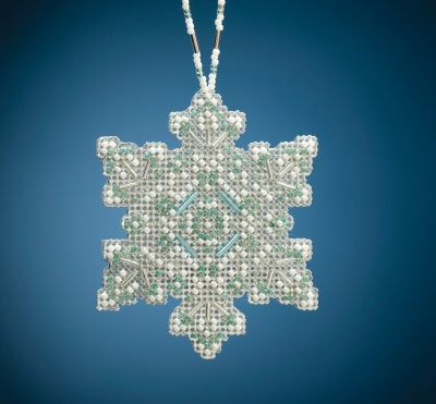 Mill Hill Beaded Holiday Ornaments - Aqua Mist Snowflake MH21-2015