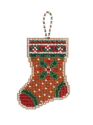 Mill Hill Beaded Holiday Ornaments - Gingerbread Stocking MH21-2112