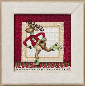Mill Hill Debbie Mumm Skating Reindeer Cross Stitch Kit -Raymond DM300202