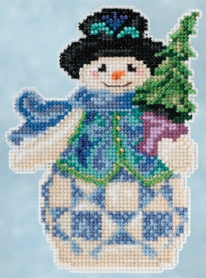 Mill Hill 2015 Jim Shore Evergreen Snowman Cross Stitch Kit JS205101