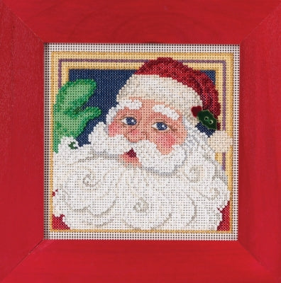 Mill Hill Jolly St. Nick Cross Stitch Kit Buttons & Beads MH145306