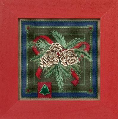 Mill Hill Festive Pine Cross Stitch Kit 2016 Buttons & Beads MH141634