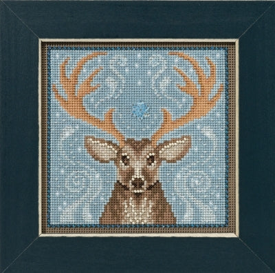 Mill Hill Winter Stag Cross Stitch Kit Buttons & Beads MH141636