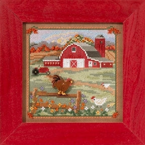 Mill Hill Country Morning Cross Stitch Kit Buttons & Beads MH143205