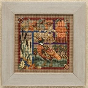 Mill Hill Pheasant Sampler Cross Stitch Kit Buttons & Beads MH149203