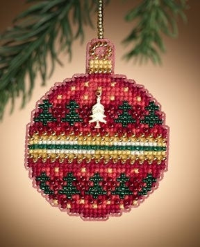 Mill Hill Christmas Jewels Ornaments - Ruby Forest MH16-1303