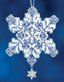 Mill Hill Snow Crystals Charmed Ornament - Sapphire Crystal MH16-2304