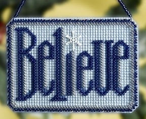 Mill Hill Winter Greetings Charmed Ornaments - Believe MH16-8306
