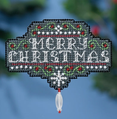 Mill Hill Winter Holiday Ornaments - Chalkboard Christmas Cross Stitch Kit MH18-1634