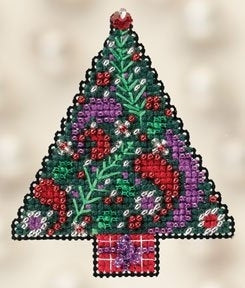 Mill Hill Winter Holiday Ornaments - Paisley Tree Cross Stitch Kit MH18-2303