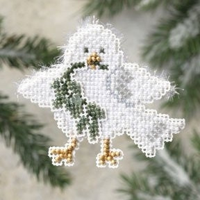 Mill Hill Winter Holiday Ornaments - Downy Dove MH18-9304