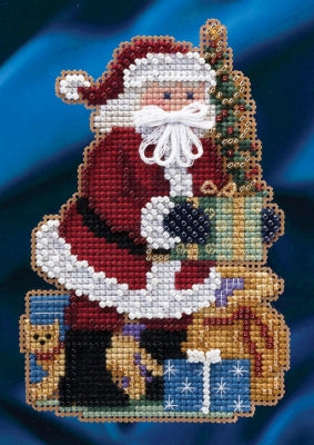 Mill Hill Merry Christmas Santa Cross Stitch Kit 2014 Celebration Santas  MH204301