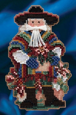 Mill Hill Feliz Navidad Santa Cross Stitch Kit Celebration Santas  MH204303