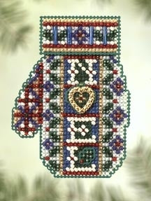 Mill Hill Charmed Mitten - Noel Heart Cross Stitch Kit MHCM54