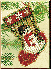 Mill Hill Charmed Stocking - Snowman Stocking Cross Stitch Kit MHCS4