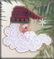 Mill Hill Charmed Santa Faces Ornaments - Twinkle Claus MHCSF35
