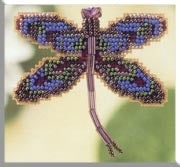 Mill Hill Royal Mauve Dragonfly Cross Stitch Kit MHDF2