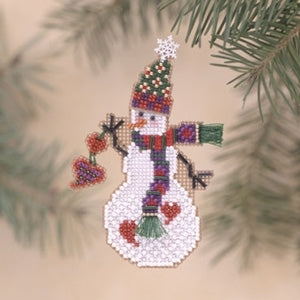 Mill Hill Snow Charmer Ornaments - Folk Heart Snow Charmer MHSC39