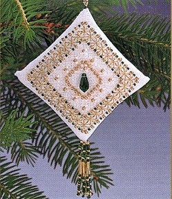 Mill Hill Tiny Treasured Diamonds- Emerald Teardrop Cross Stitch Kit MHTD5