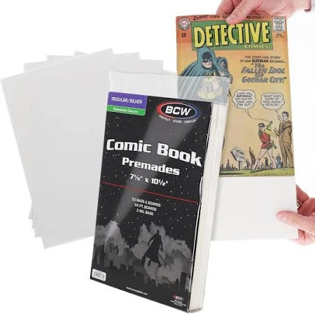 Premade Silver Comic Bag & Board sets