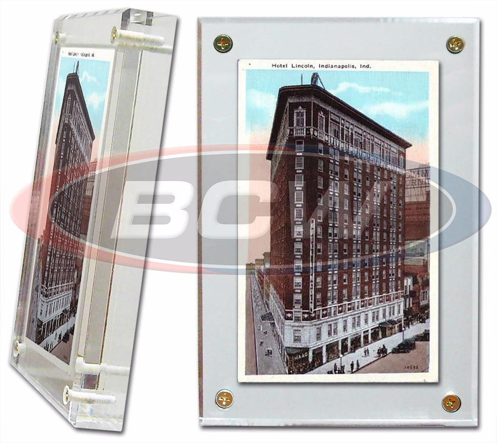 BCW 1-inch Acrylic Postcard or Photo Screw-down Holder - Screwdown Display Frames - hobbymasterstore - hobbymasterstore