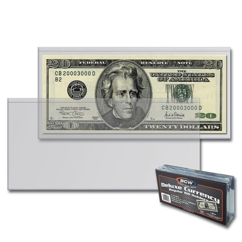 BCW Deluxe Currency Holder - Regular Sized Currency