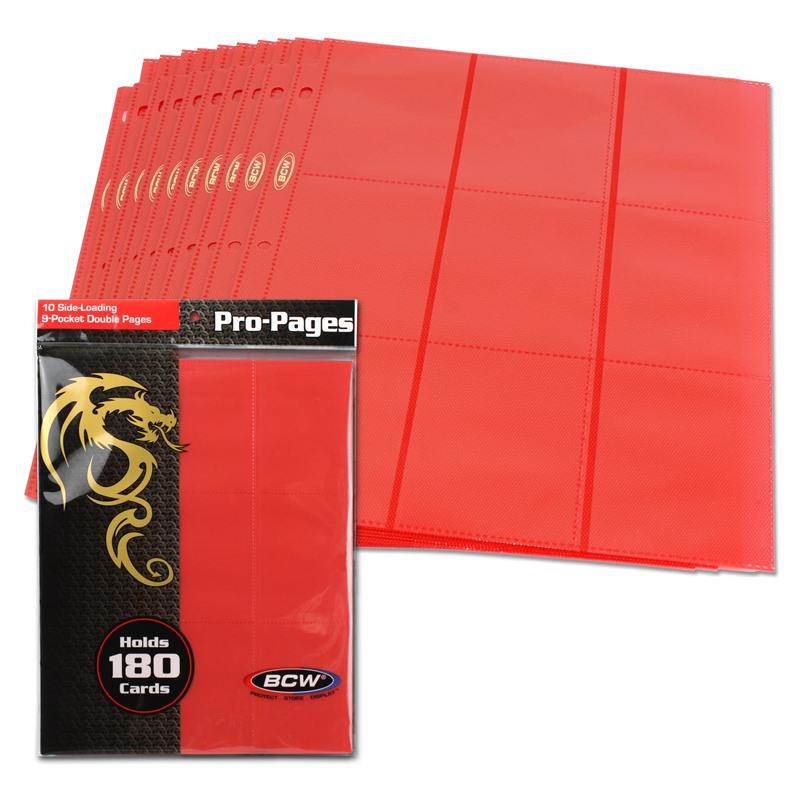 18-Pocket Side loading Double Pages - BCW Pro-Pages (10-pack) - Trading Card Pages - hobbymasterstore - hobbymasterstore