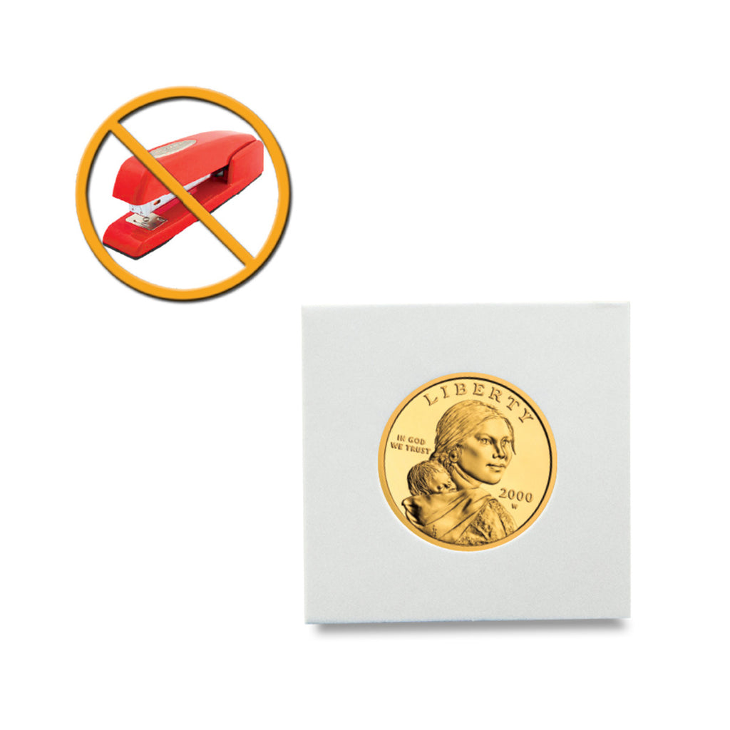 BCW Peel-N-Seal Coin Flips 2" x 2" - Adhesive seal - No staples required - Coin Holders - hobbymasterstore - hobbymasterstore