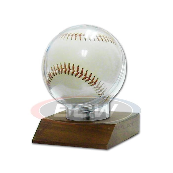BCW Woodbase Baseball Holder 1-WOODBH - Sports display cases - hobbymasterstore - hobbymasterstore