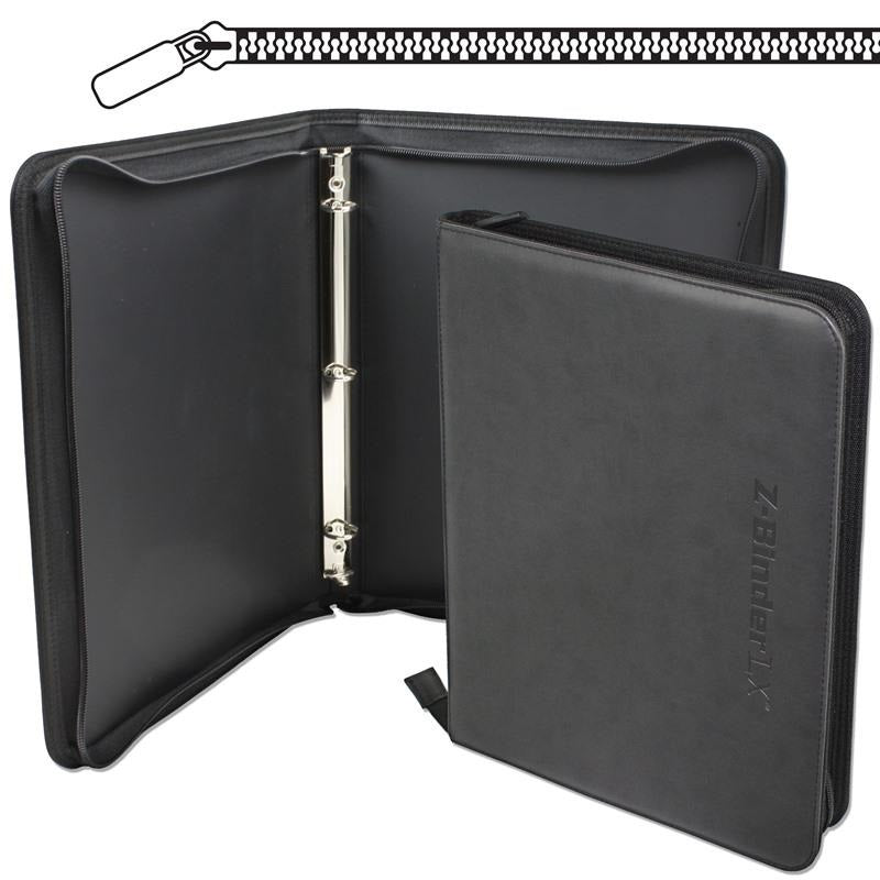 1/2 in fauc leather 3-ring binder with wrap around zipper closure