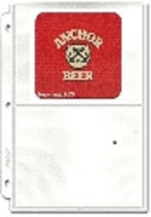 2-Pocket Protective Pages - Beer Coaster Pages - Hobby Master - hobbymasterstore